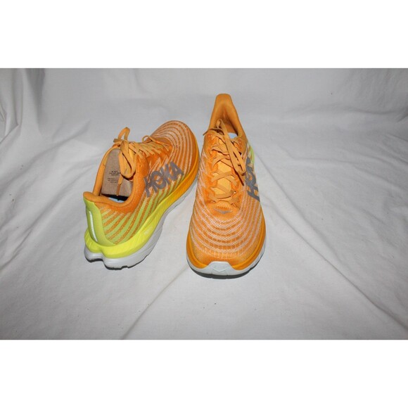 Hoka Mach 5 Men\'s Vibrant Orange Yellow Running Athletic Sneakers NEW SZ 14